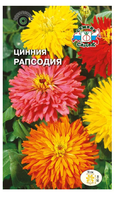 

Семена СеДеК Цинния Рапсодия кактусовидная
