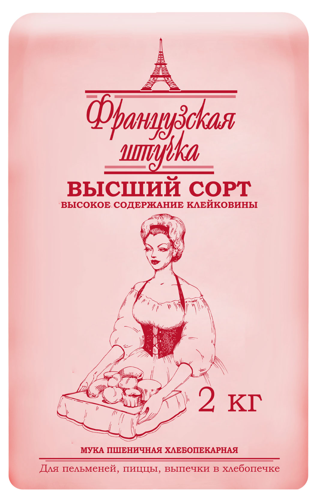 

Мука пшеничная Французская штучка высший сорт, 2 кг