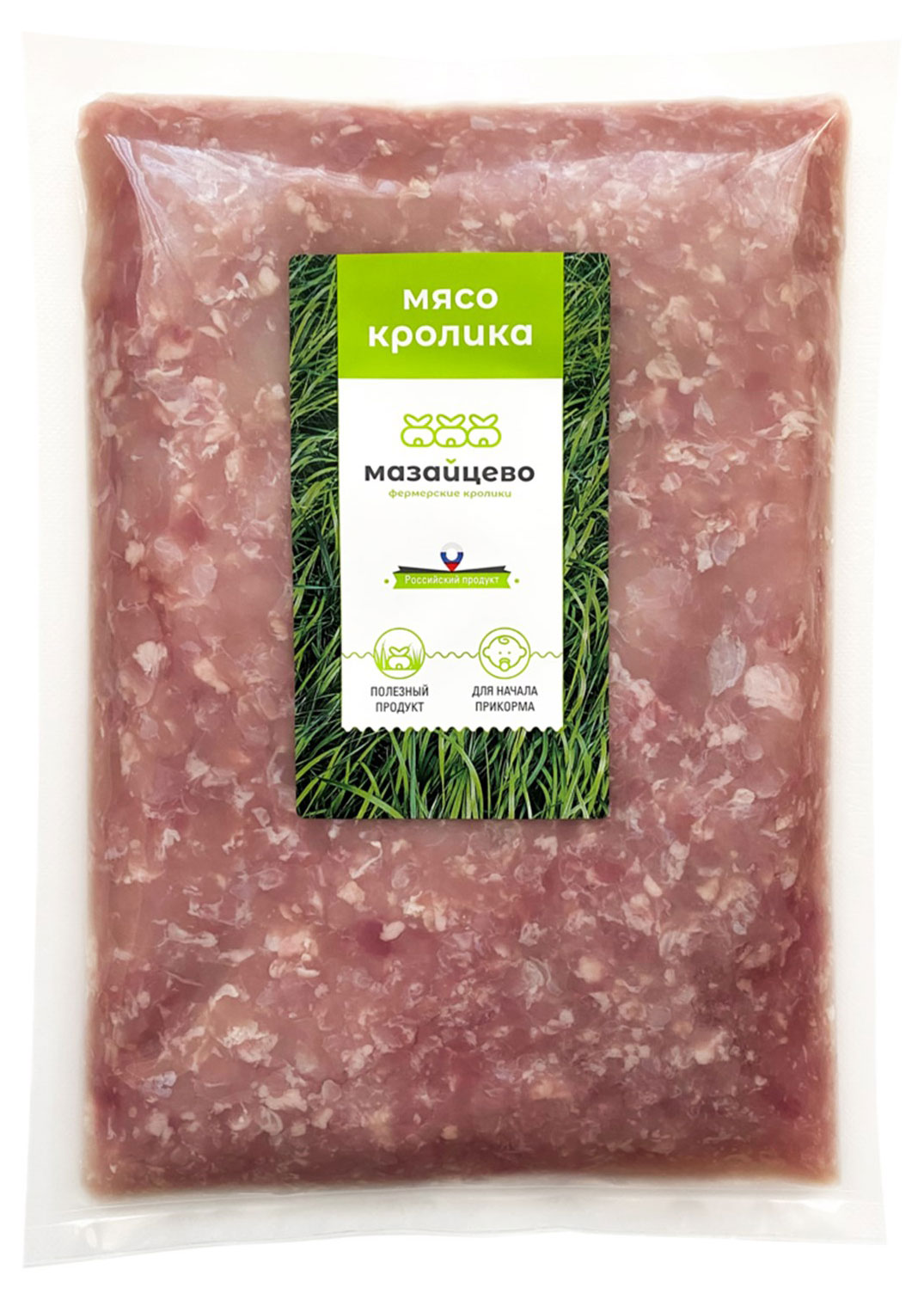 

Фарш из мяса кролика Мазайцево охлажденный, вес