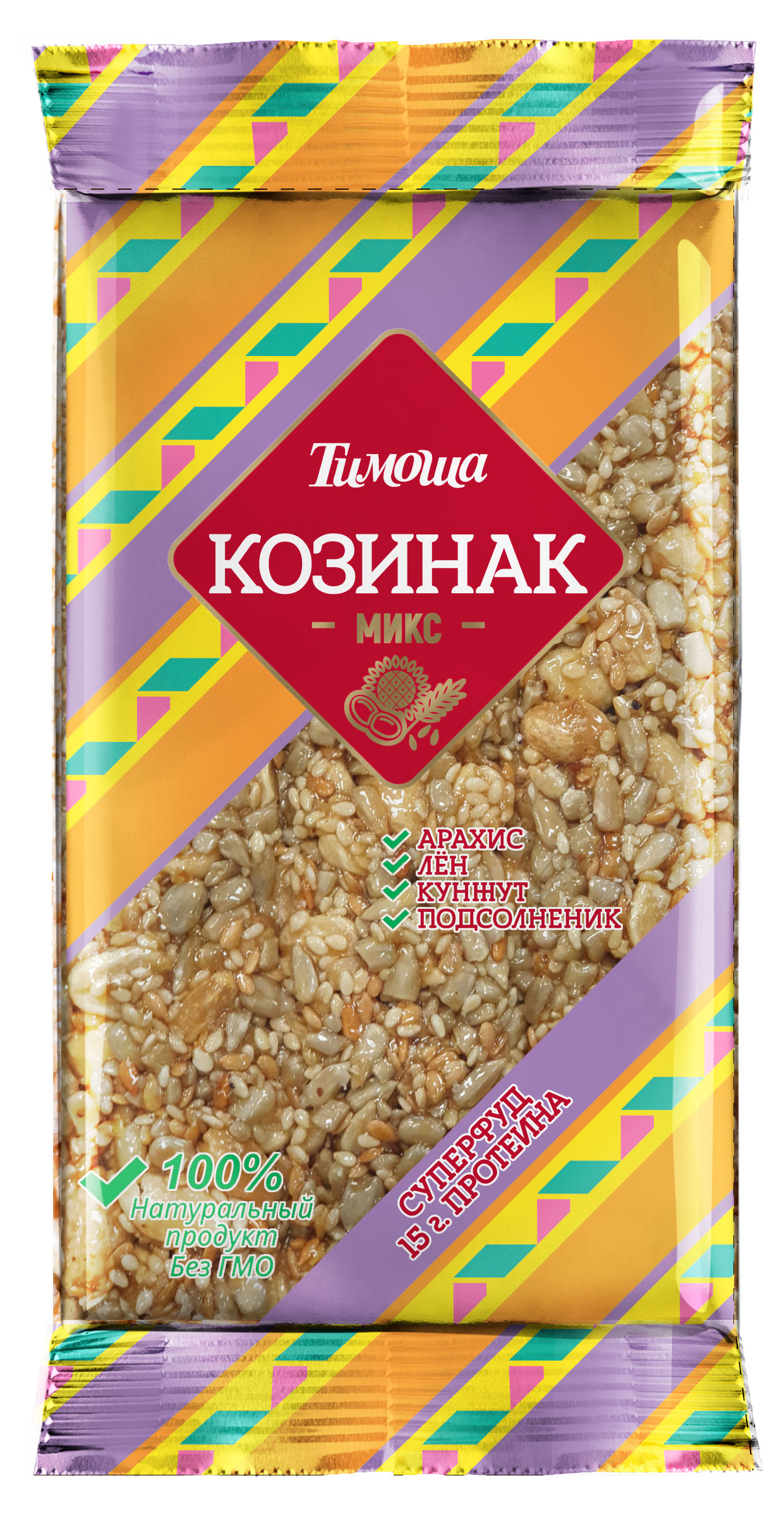 

Козинак Тимоша Микс арахис-кунжут-лен-подсолнечник, 150 г