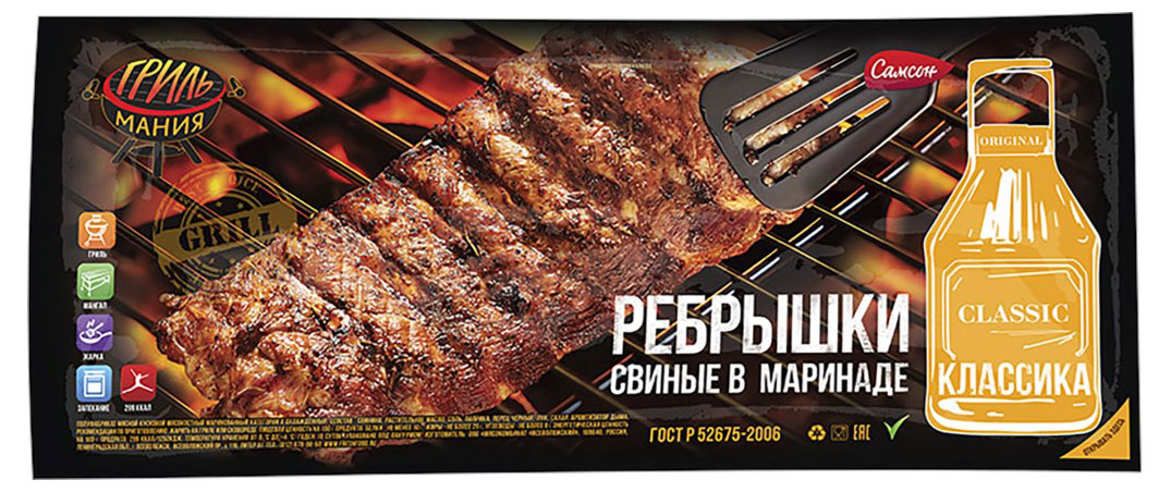 

Ребрышки свиные Самсон Классика, в маринаде, вес