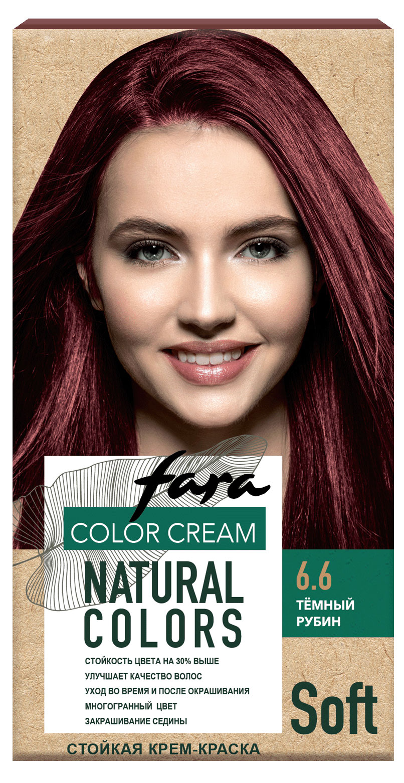 

Крем-краска для волос Fara Natural Colors Soft тон 324 Темный рубин 6.6