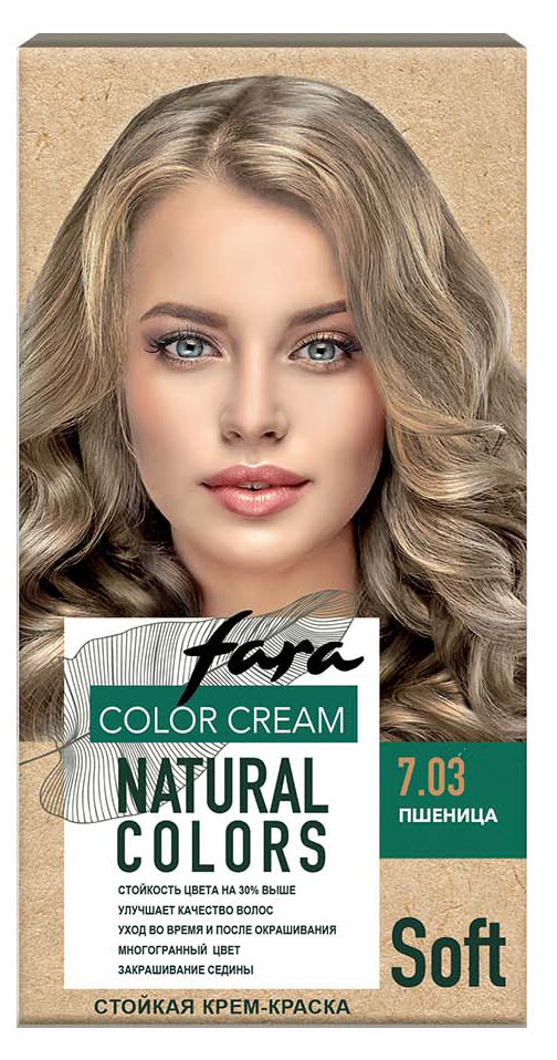 

Крем-краска для волос Fara Natural Colors Soft тон 350 Пшеница 7.03