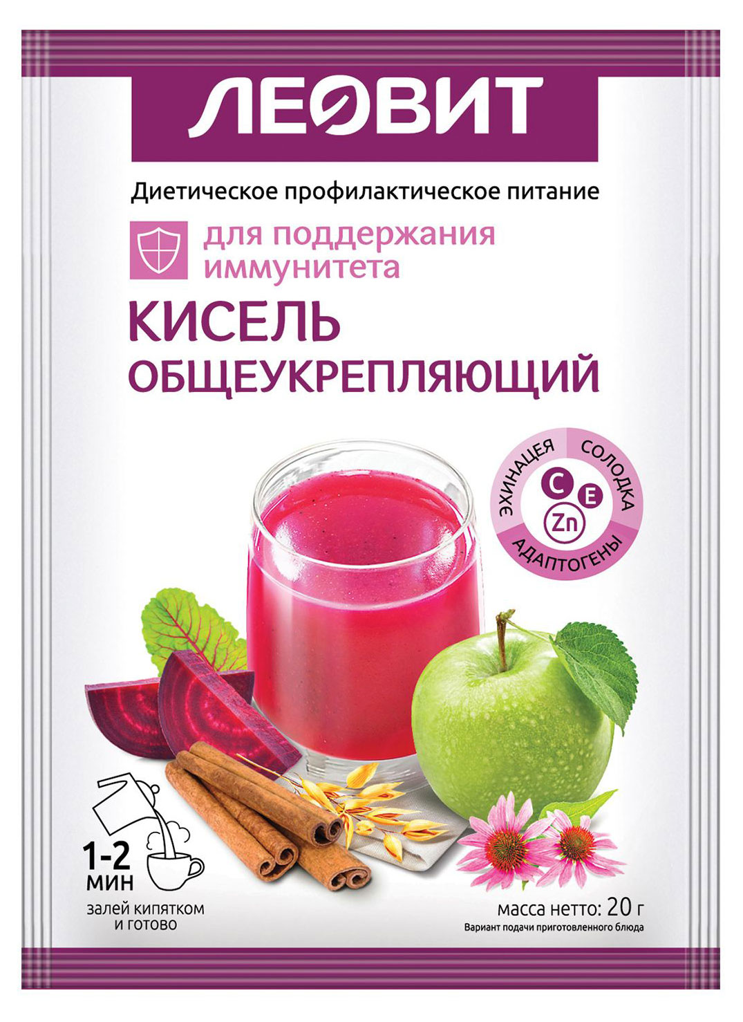 

Кисель ЛеовитОбщеукрепляющий, 20 г