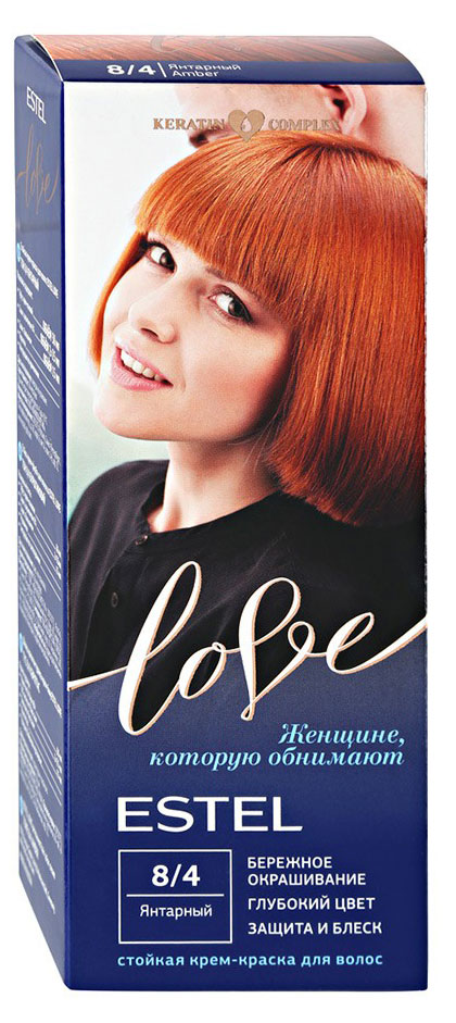 

Крем-краска для волос Estel Love оттенок 8/4 янтарный