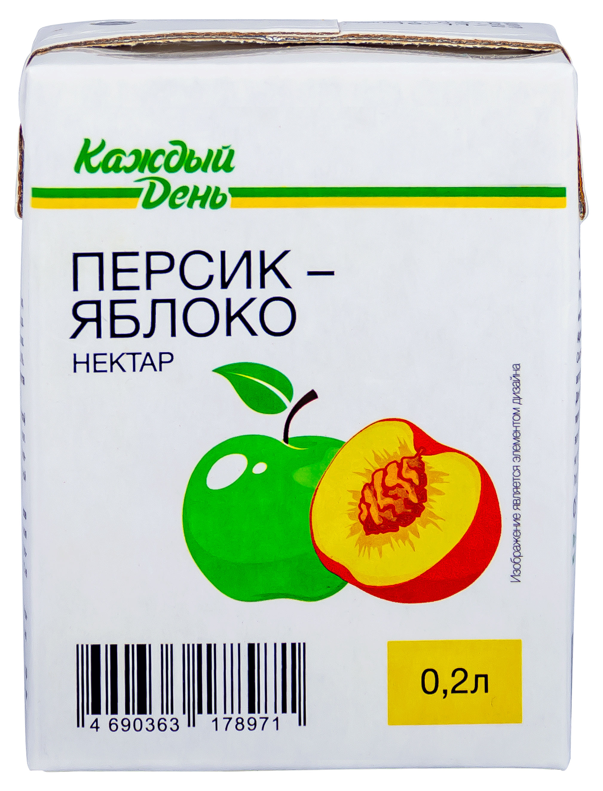 

Нектар Каждый день персико-яблочный, 0,2 л