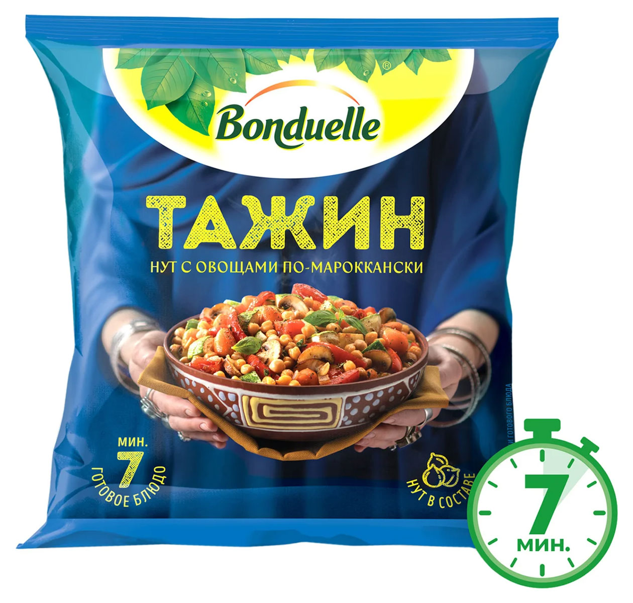 BONDUELLE | Смесь овощная Bonduelle Нут с овощами по-мароккански Тажин, 400г