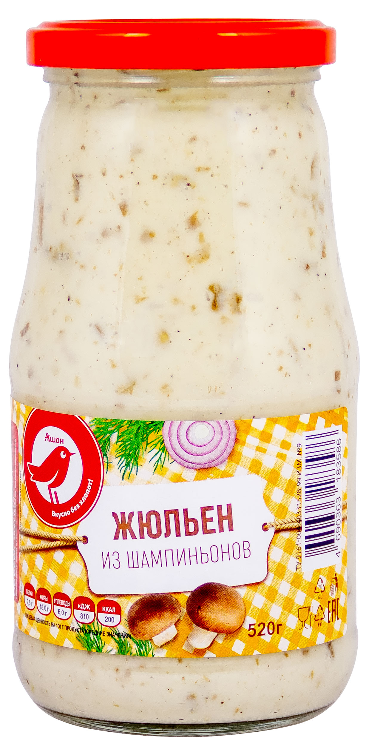 Изображение товара Жюльен АШАН Красная птица из шампиньонов, 520 г