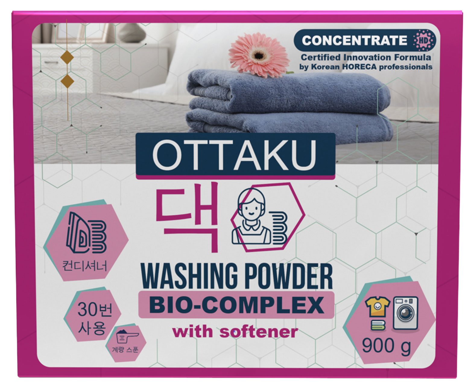 

Стиральный порошок Ottaku Концентрированный универсальный Bio-Complex с кондиционером, 0,9 кг