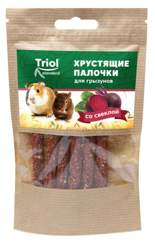 

Лакомство для грызунов Тriol Standard хрустящие палочки со свеклой, 30 г
