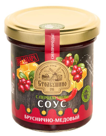 

Соус Столбушино бруснично-медовый с перцем чили, 160 г