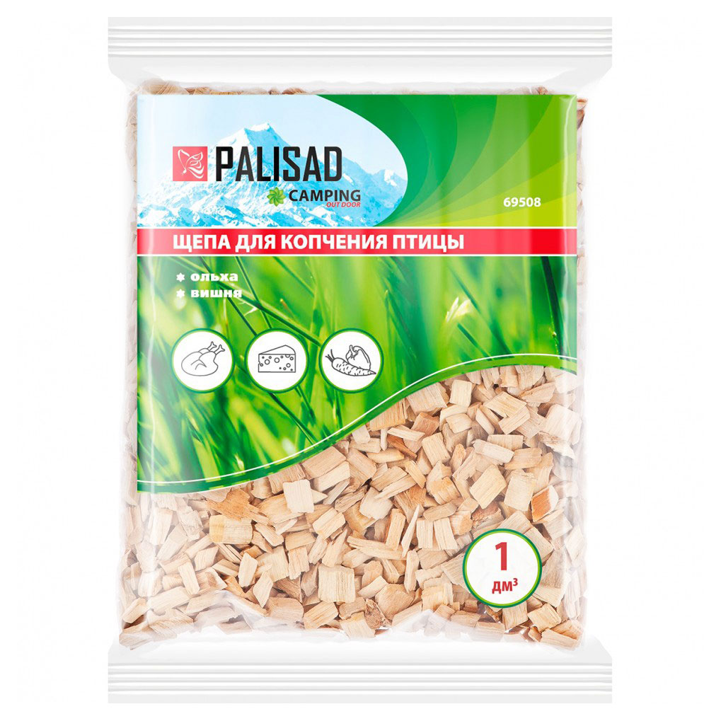 

Щепа для копчения птицы PALISAD ольха+вишня, 220 г