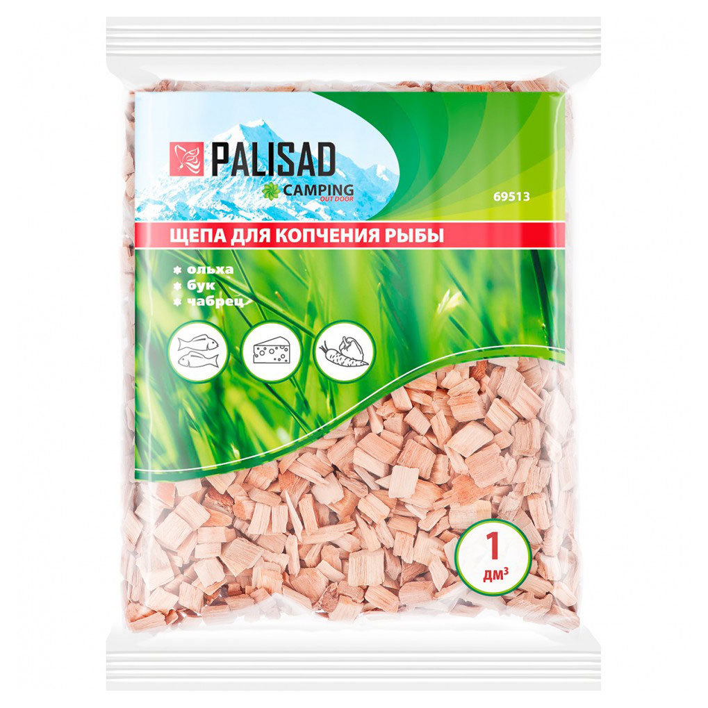 

Щепа для копчения рыбы PALISAD ольха+бук+чабрец, 220 г