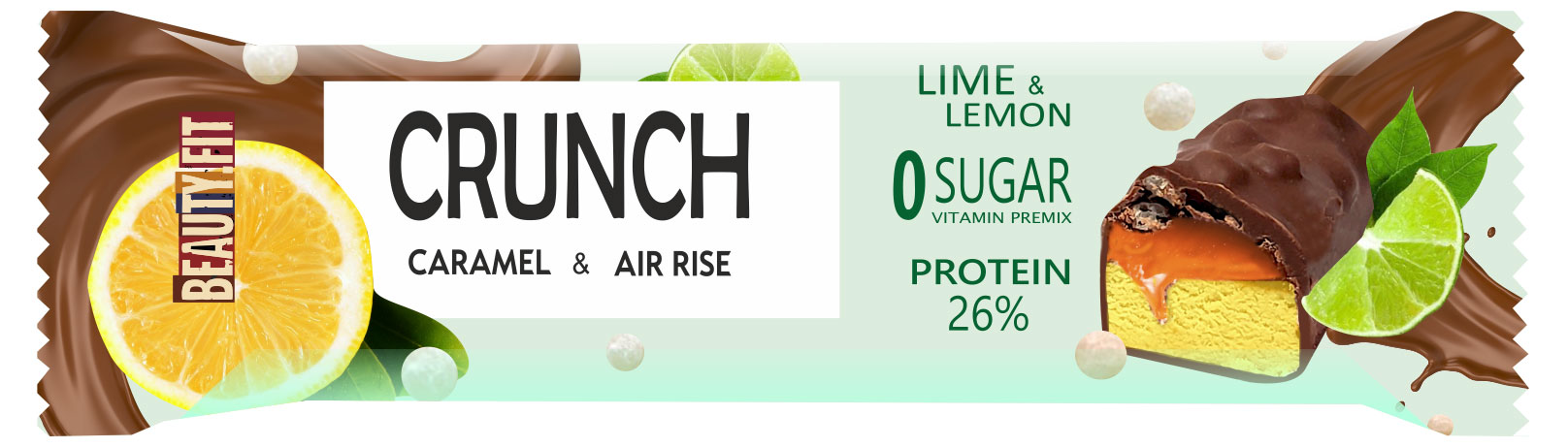 

Батончик протеиновый Beauty Fit Crunch лимон-лайм, 40 г