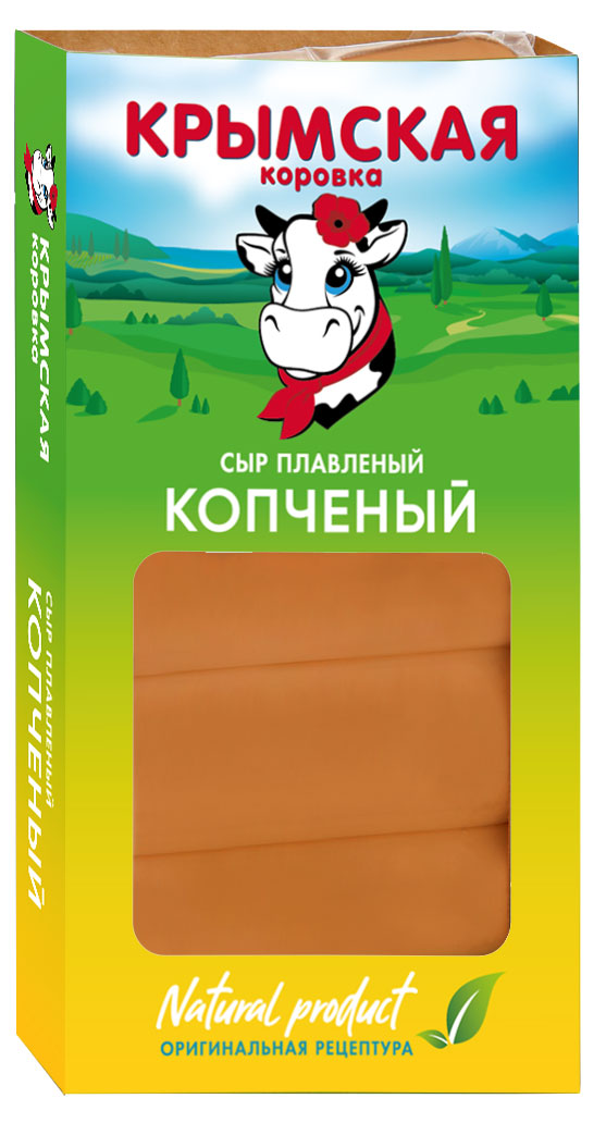 Изображение товара Сыр плавленый копченый «Крымская Коровка» 40% БЗМЖ, 140 г