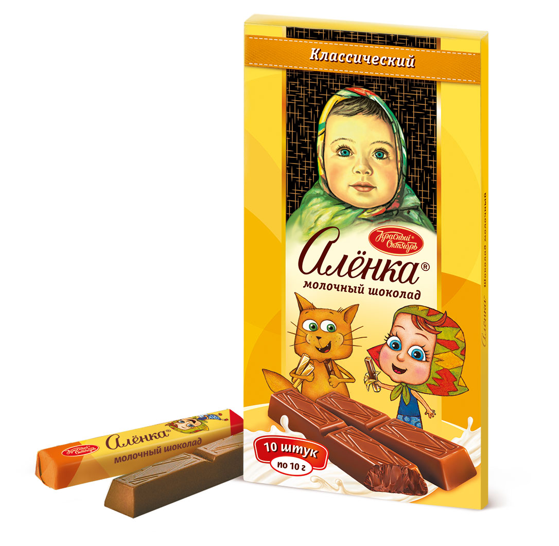 

Шоколад Красный октябрь Аленка молочный в стиках, 100 г