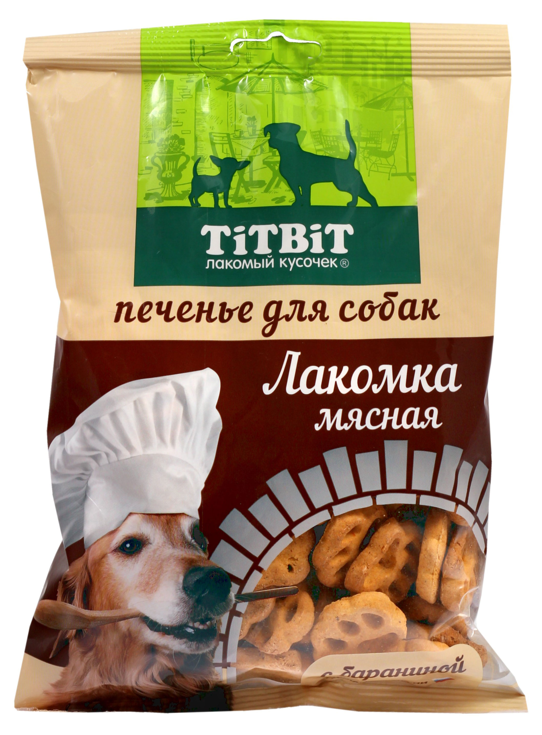 

Лакомство для собак TITBIT печенье с бараниной, 200 г
