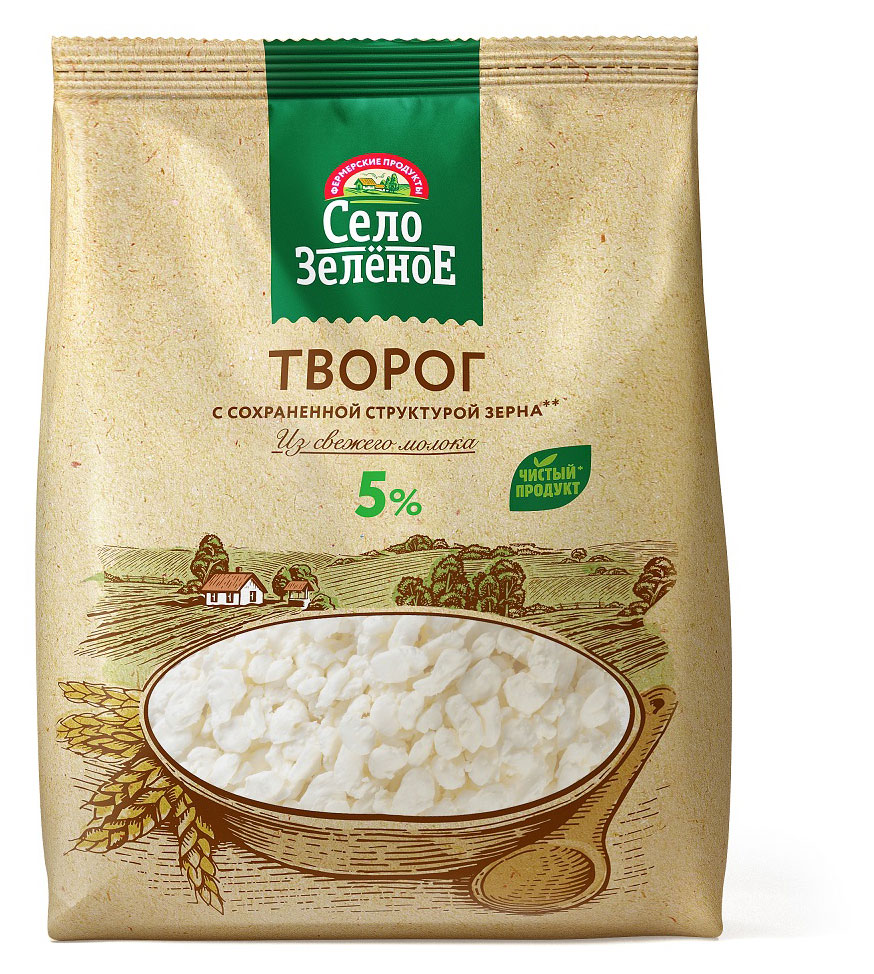 

Творог зерненый Село зеленое 5% БЗМЖ, 500 г
