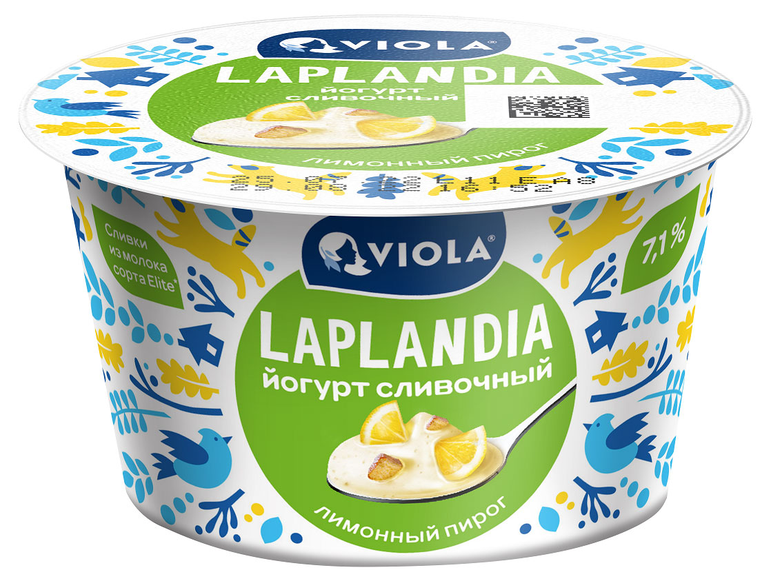 

Йогурт сливочный лимонный пирог Viola Laplandia 7,1% БЗМЖ, 180 г