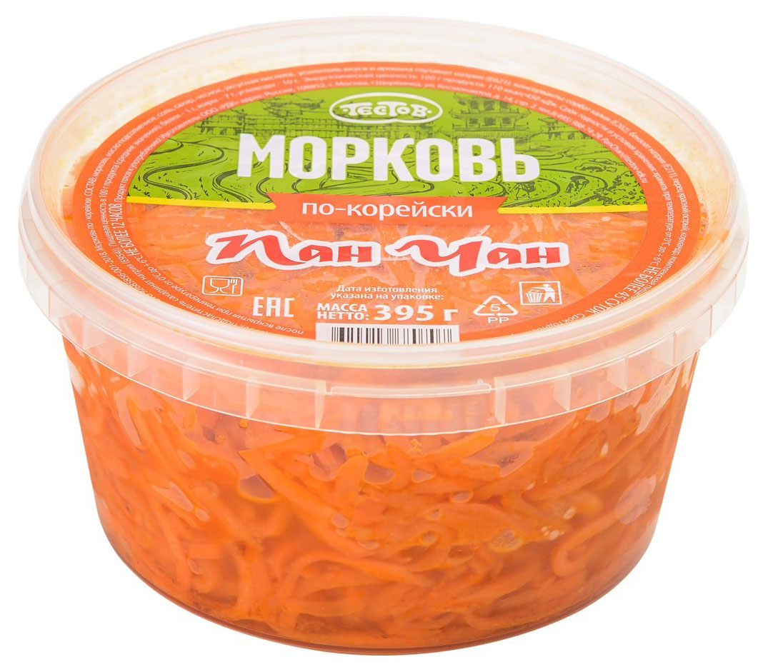 

Морковь по-корейски ТесТов Пан Чан, 395 г