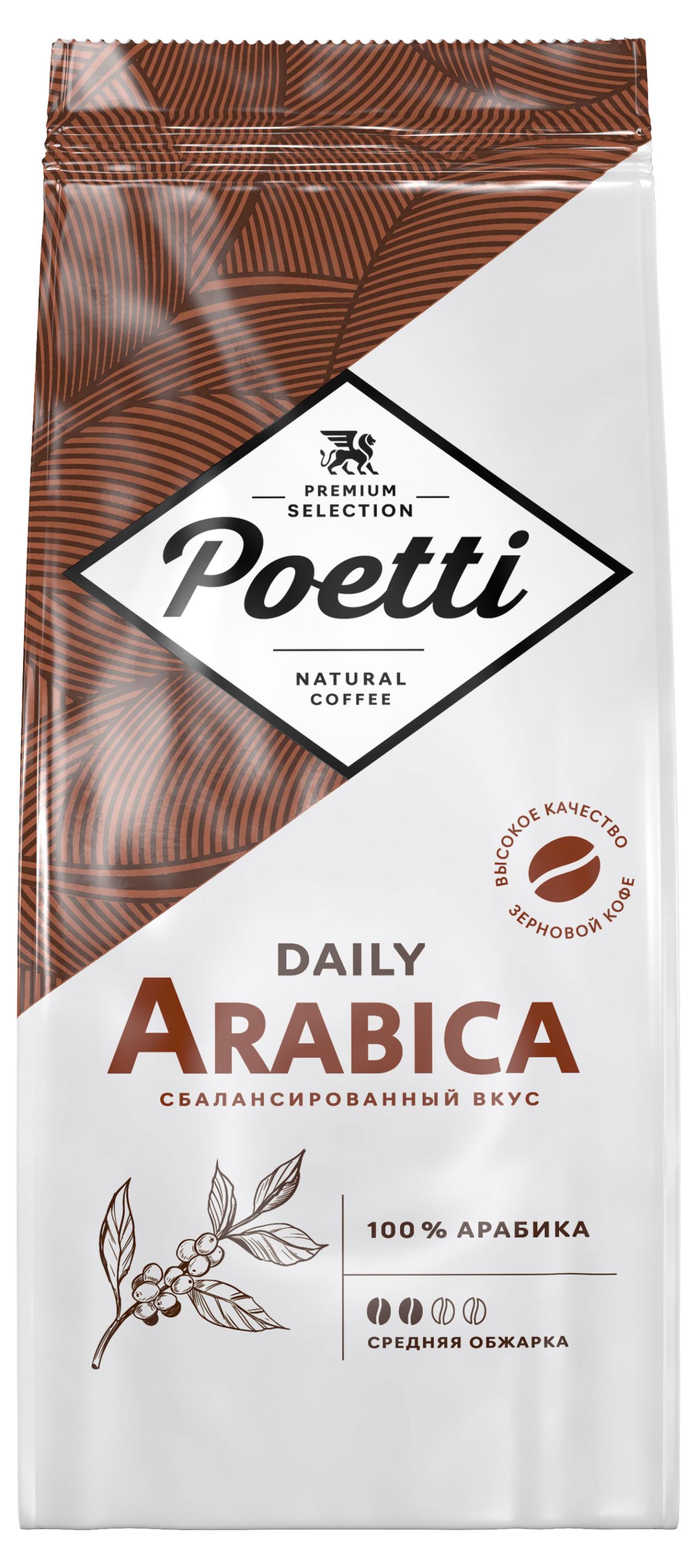 

Кофе в зернах Poetti Daily Arabica, 250 г