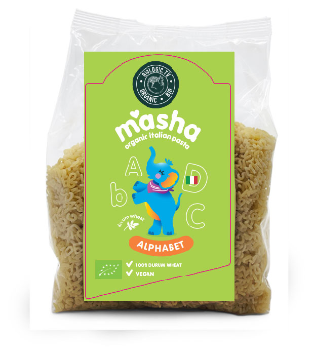 

Макаронные изделия BIOLOGIC.TV masha alphabet алфавит, 500 г