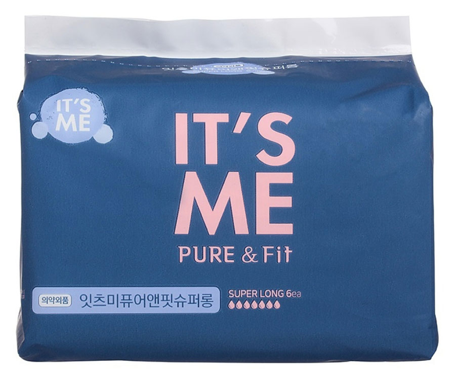 

Прокладки гигиенические IT'S ME Pure&Fit Ночные из органического хлопка с крылышками 6 капель, 6 шт