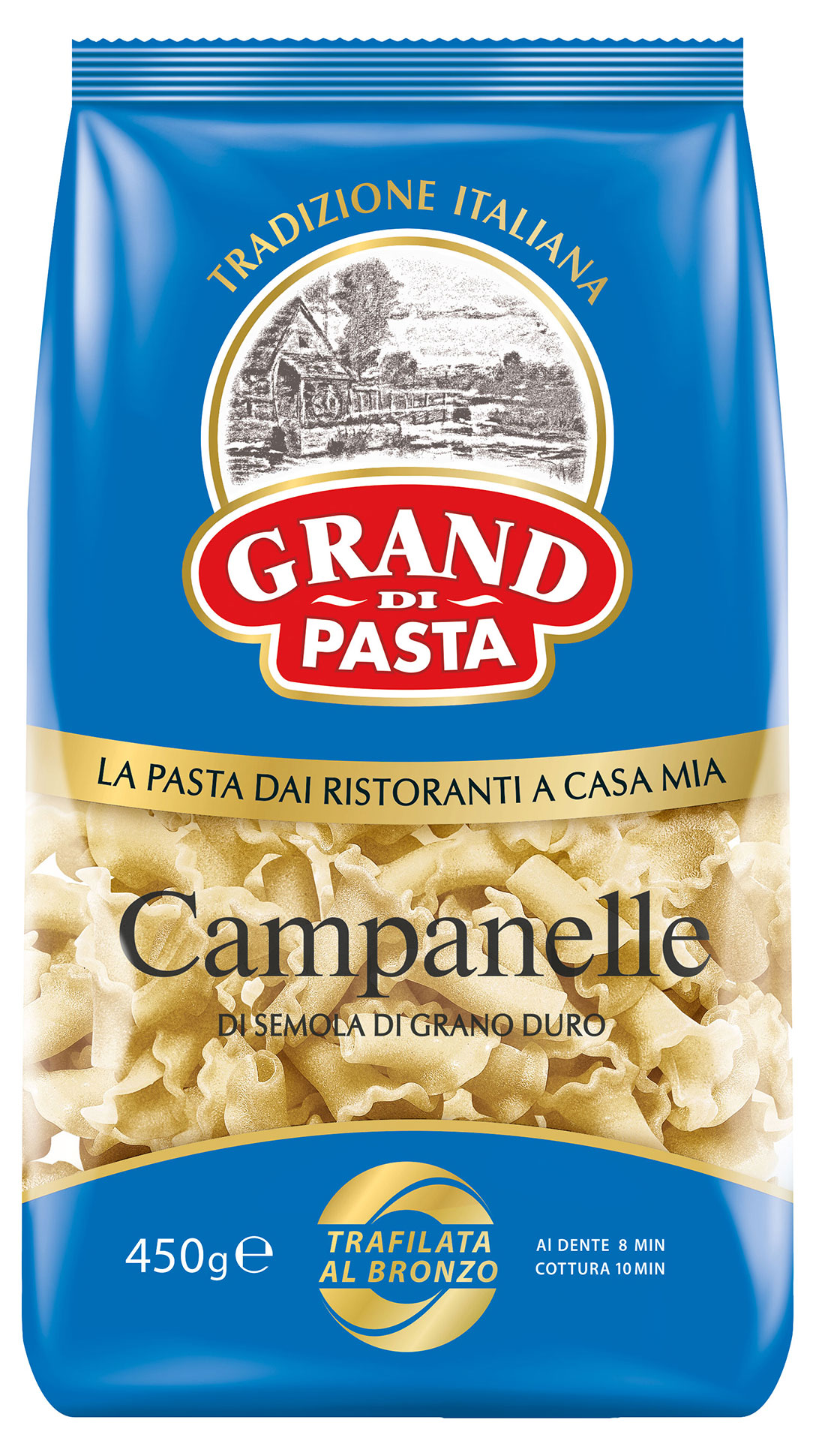 

Макаронные изделия Grand di Pasta Campanelle гребешки, 450 г