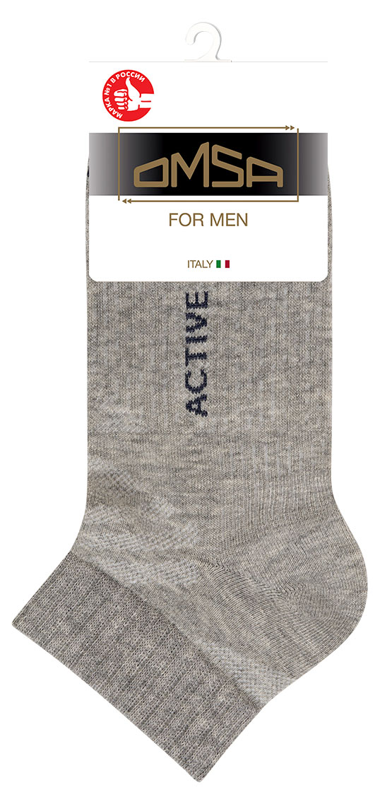 

Носки мужские Omsa Active 111 Grigio Melange, размер 42-44