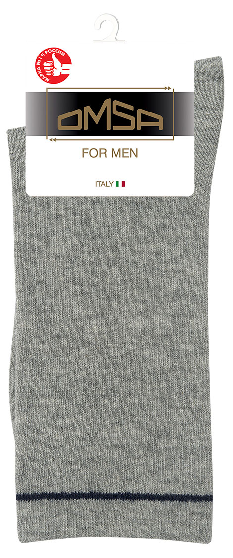 

Носки мужские Omsa Active 115 Grigio Melange, размер 42-44