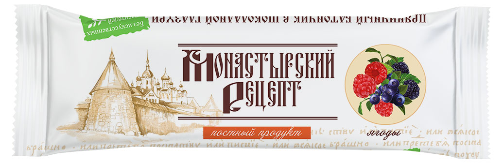 

Батончик пряничный Монастырский рецепт с шоколадной глазурью ассорти , 40 г