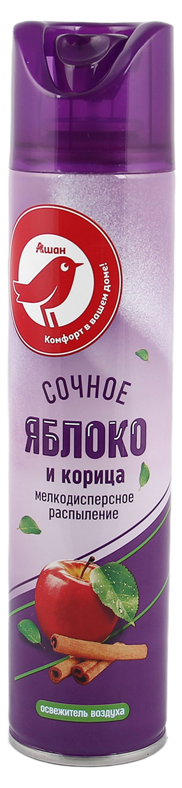 

Освежитель воздуха АШАН Красная птица Сочное яблоко и корица, 300 мл