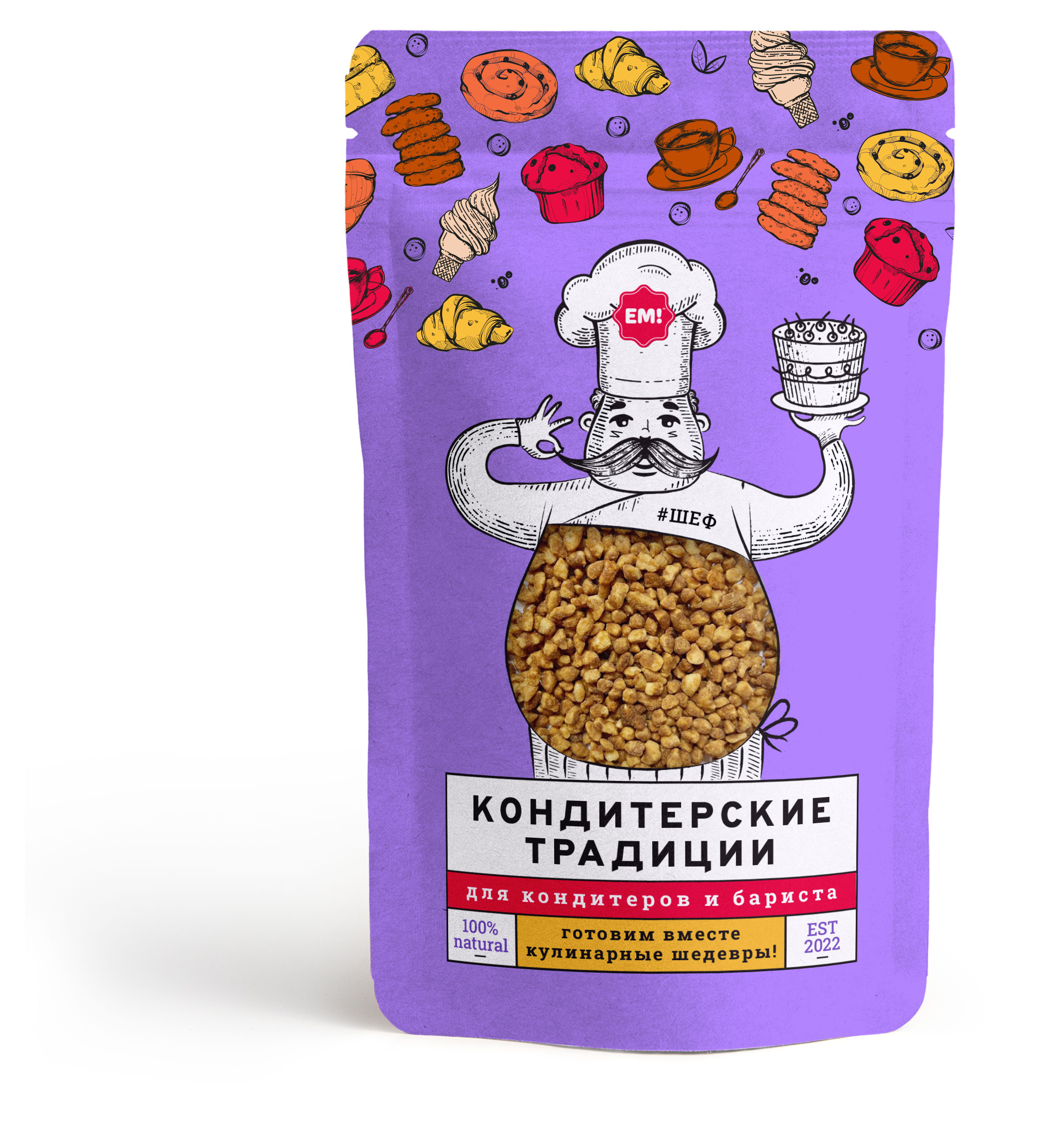 Изображение товара Арахис дробленый «ЕМ» с карамелизированной солью, 150 г