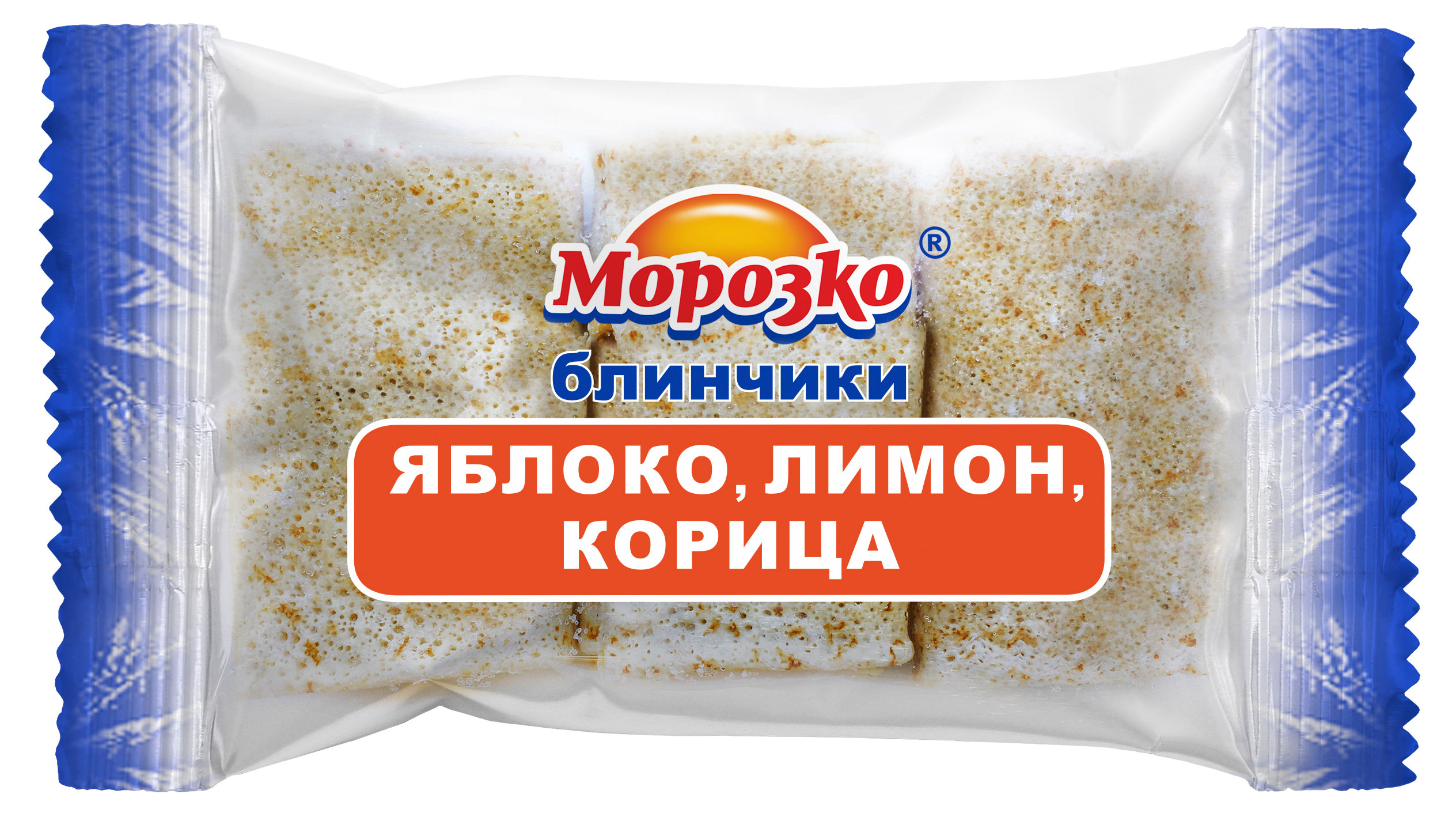 

Блинчики сладкие Морозко яблоко-лимон-корица 3 шт замороженные, 210 г