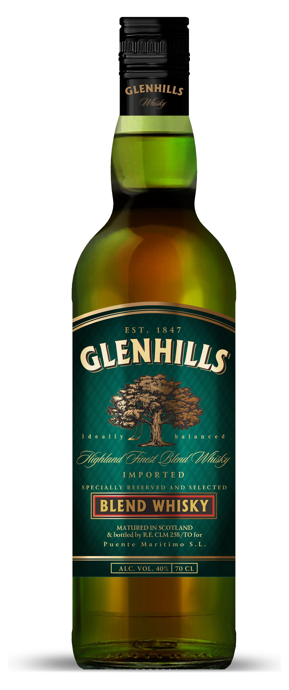 

Виски Glenhills Blend купажированный Испания, 0,7 л