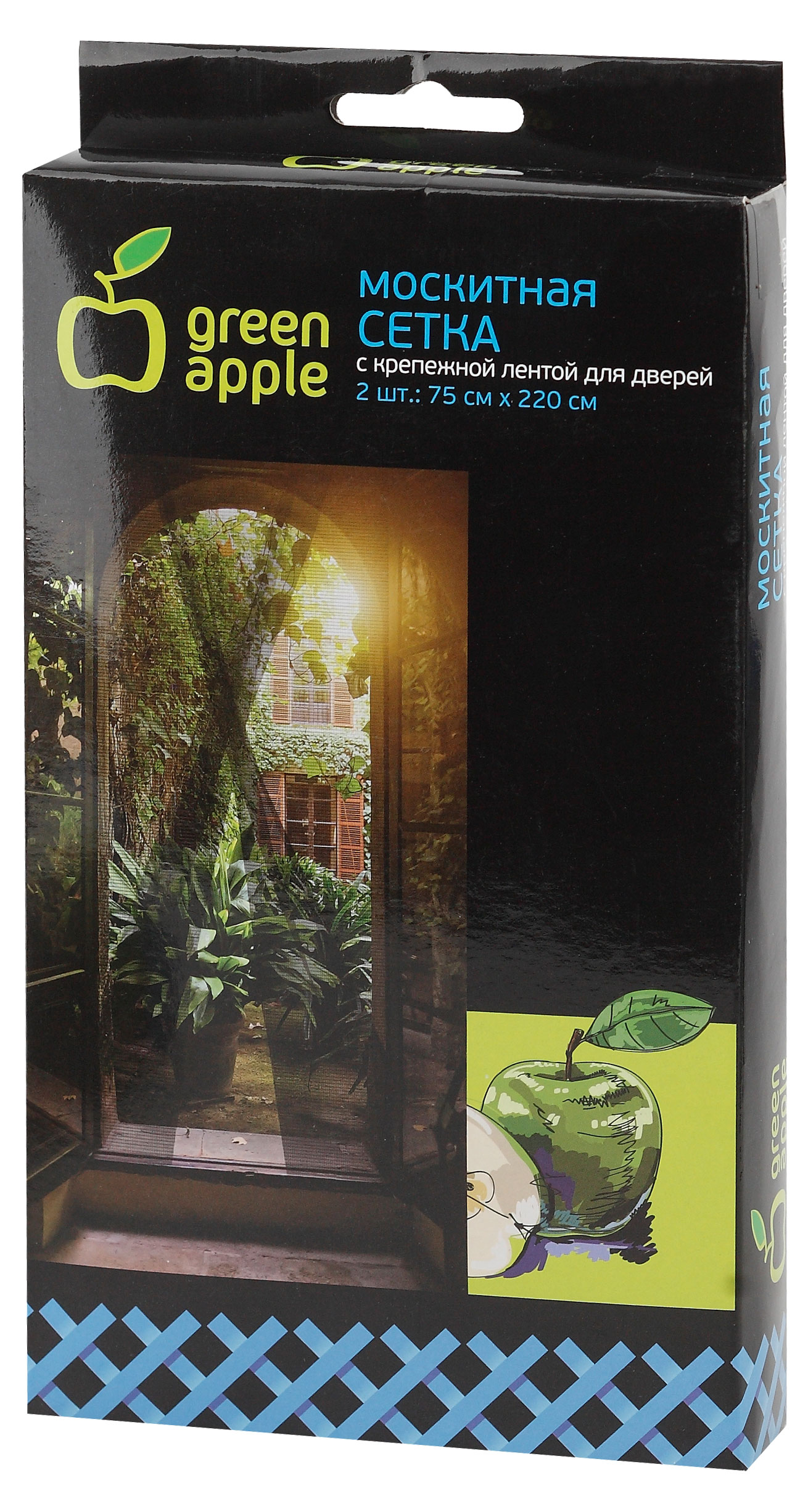 

Москитная сетка от комаров Green Apple, 2 шт 75х220 см