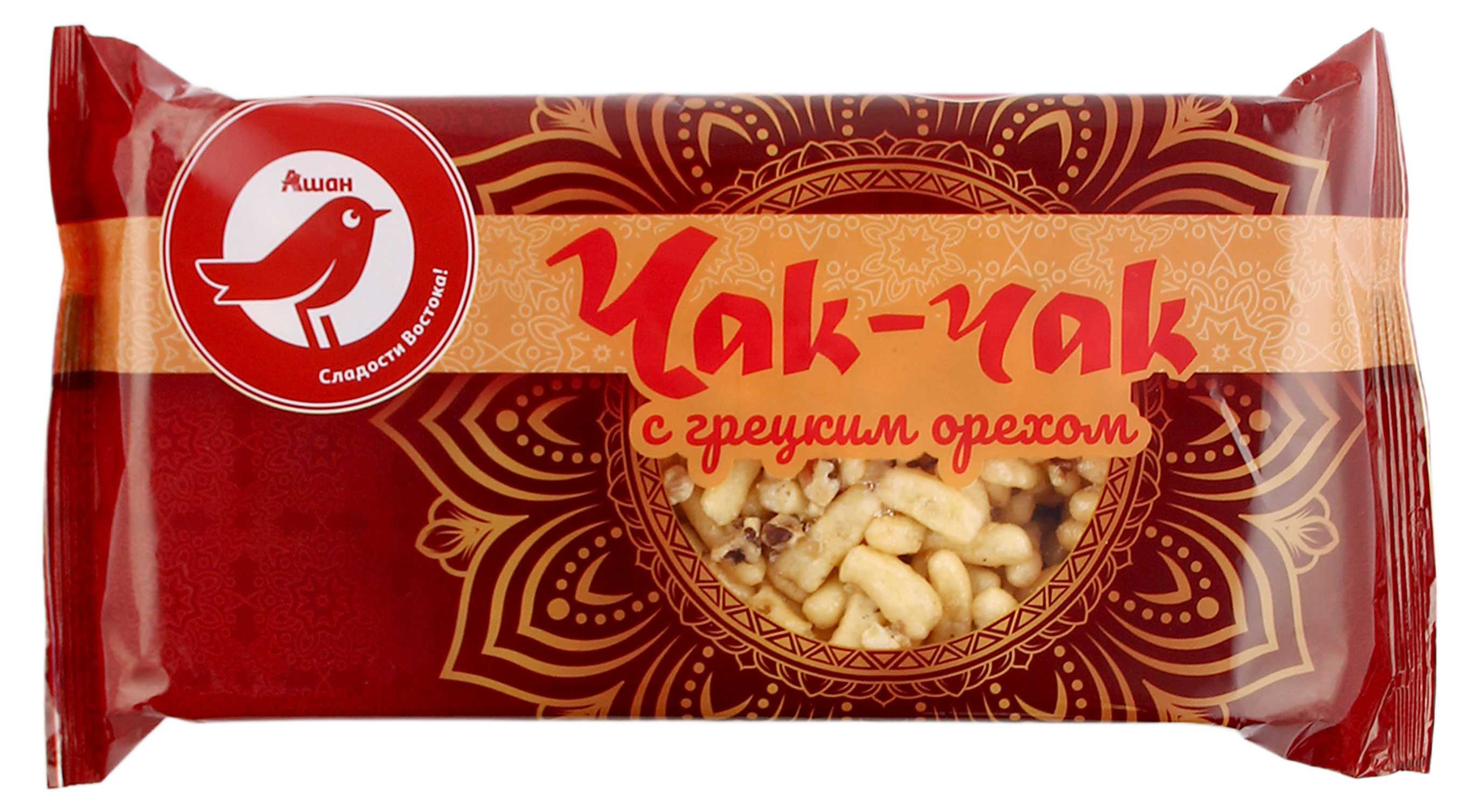

Чак-чак АШАН Красная птица с грецким орехом, 250 г