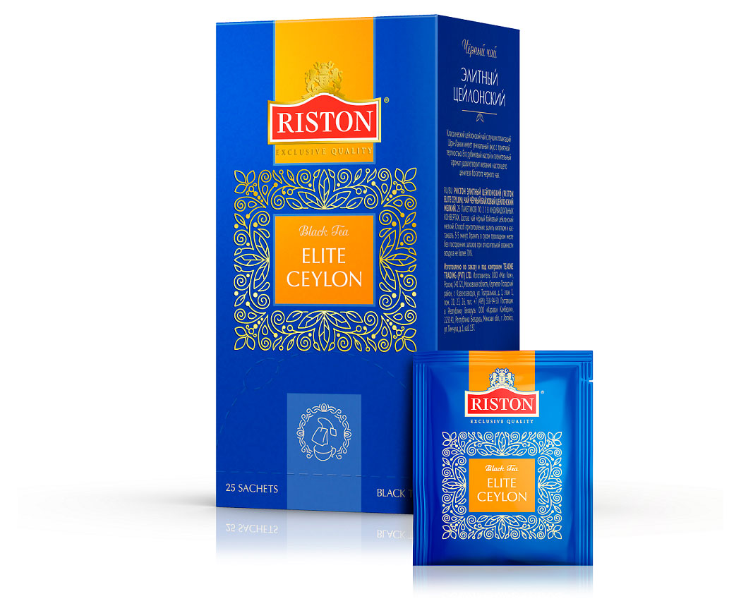 

Чай черный RISTON Элит цейлон, 25x2 г