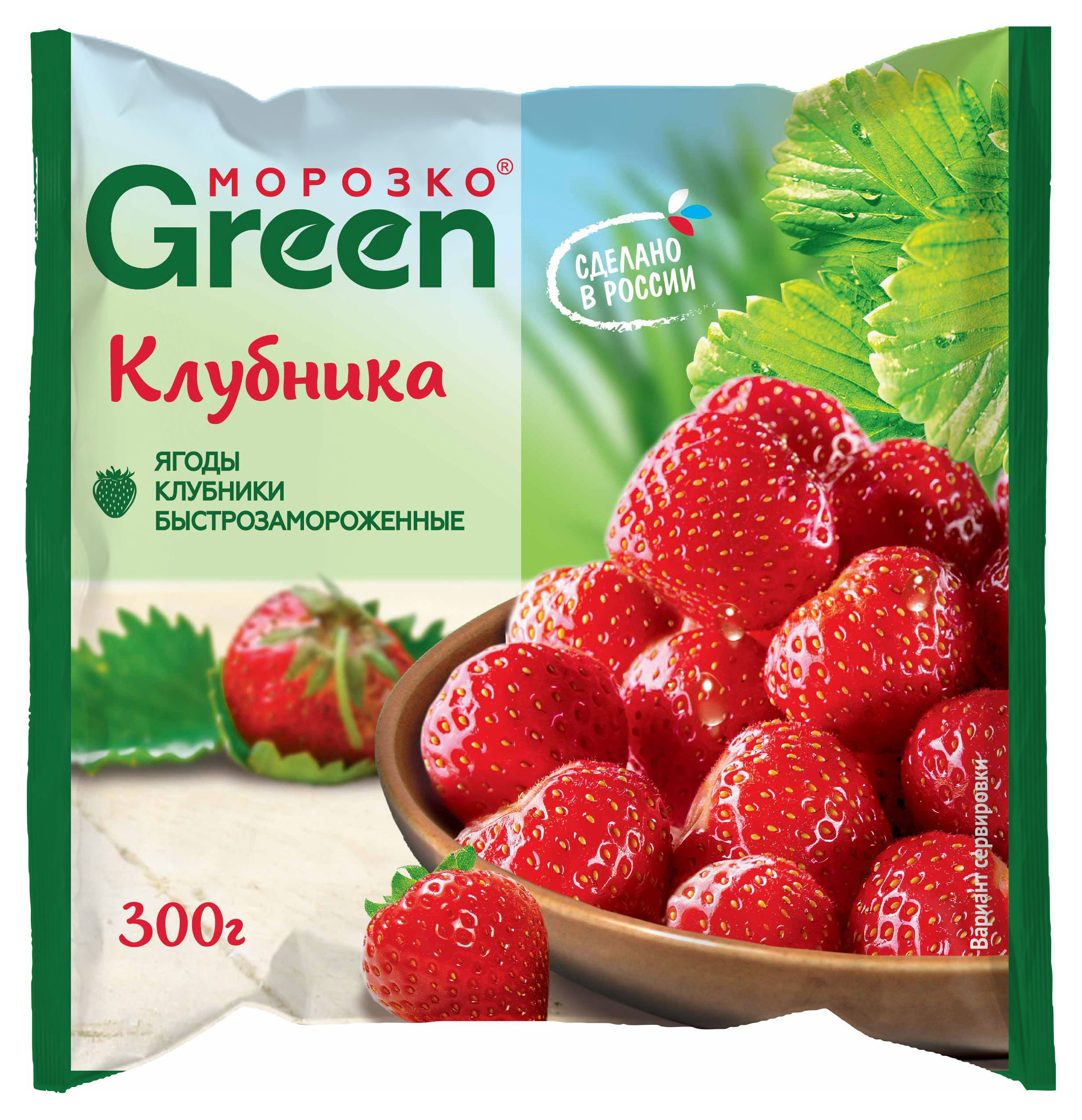 

Ягодная смесь Клубника Морозко Green замороженная, 300 Г