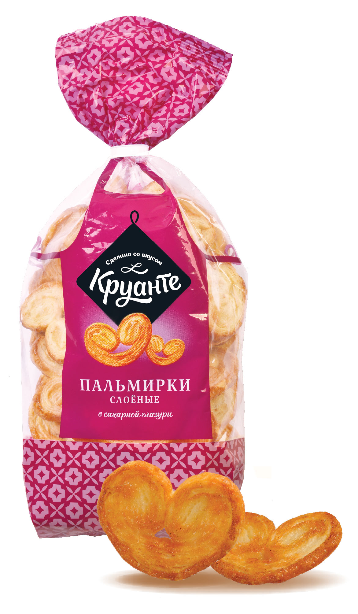 

Пальмирки слоеные Круанте в сахарной глазури, 350 г