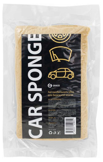 

Губка автомобильная крупнопористая Grass Car Sponge, 19х12х7см