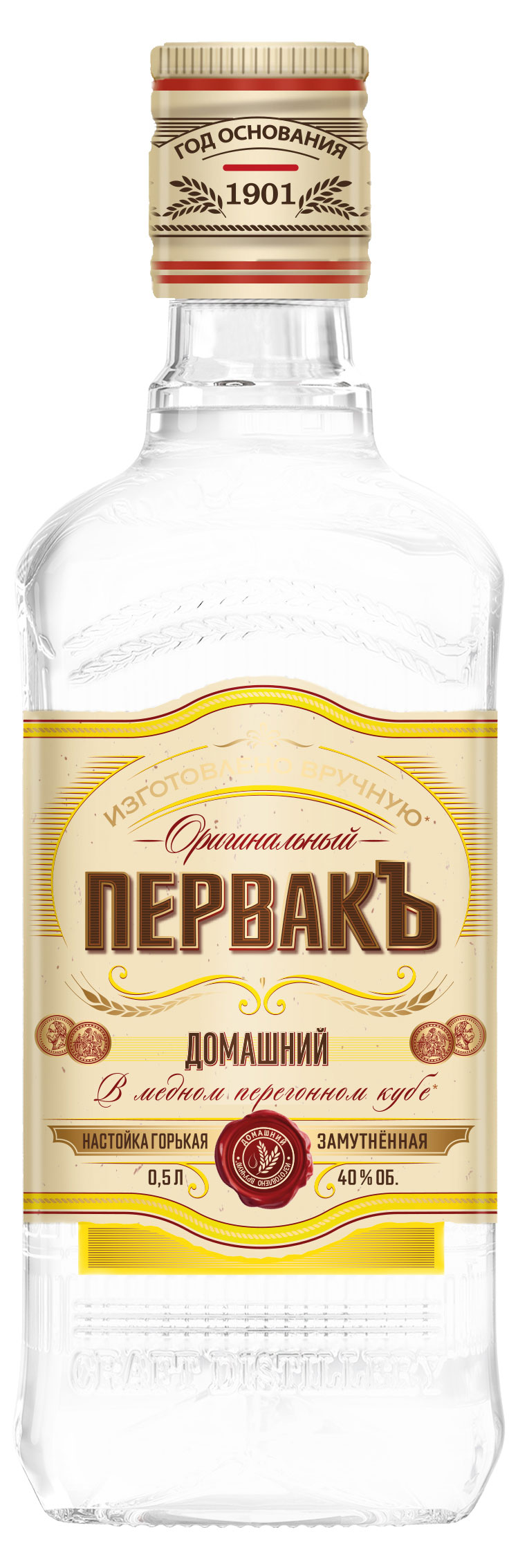 

Настойка горькая Первакъ замутненный, 0,5 л