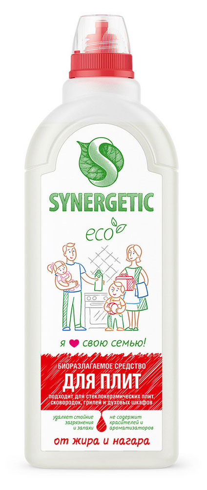 

Гель чистящий Synergetic для кухонных плит и поверхностей, 1 л