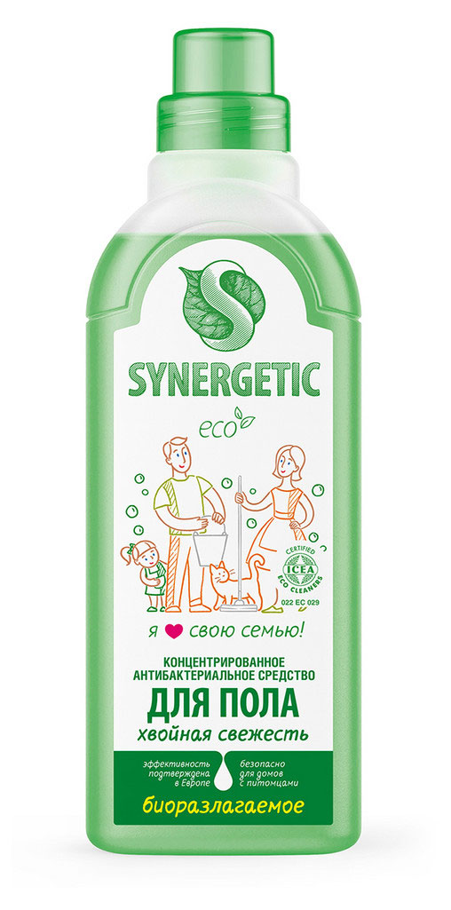 

Средство для пола Synergetic Хвойная свежесть антибактериальное, 750 мл