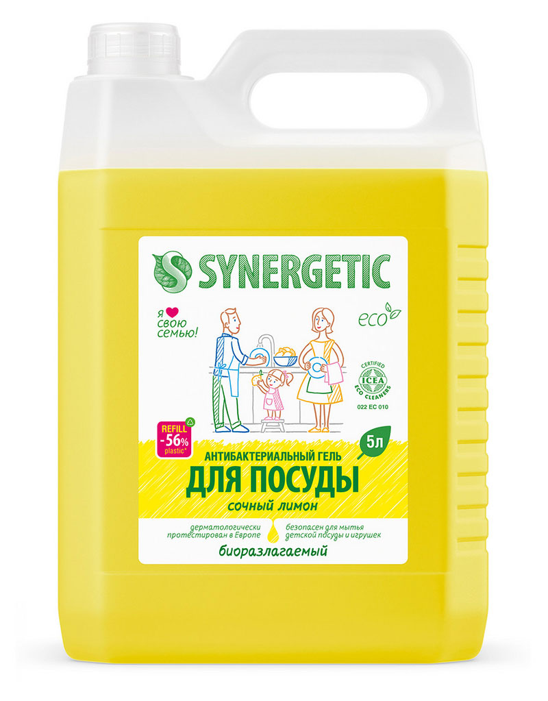 

Средство для мытья посуды Synergetic Лимон, 5 л