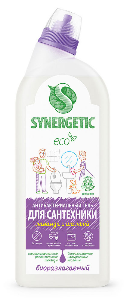 

Средство для сантехники Synergetic Лаванда и шалфей сказочная чистота концентрированное, 700 мл