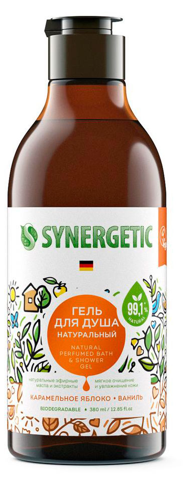 

Гель для душа Synergetic Карамельное яблоко и ваниль натуральный, 380 мл