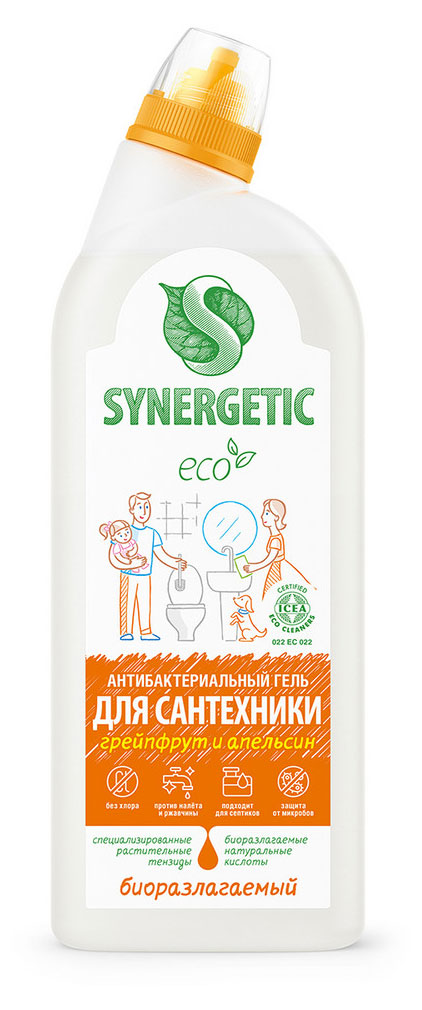 

Средство для сантехники Synergetic Грейпфрут и апельсин концентрированное, 700 мл