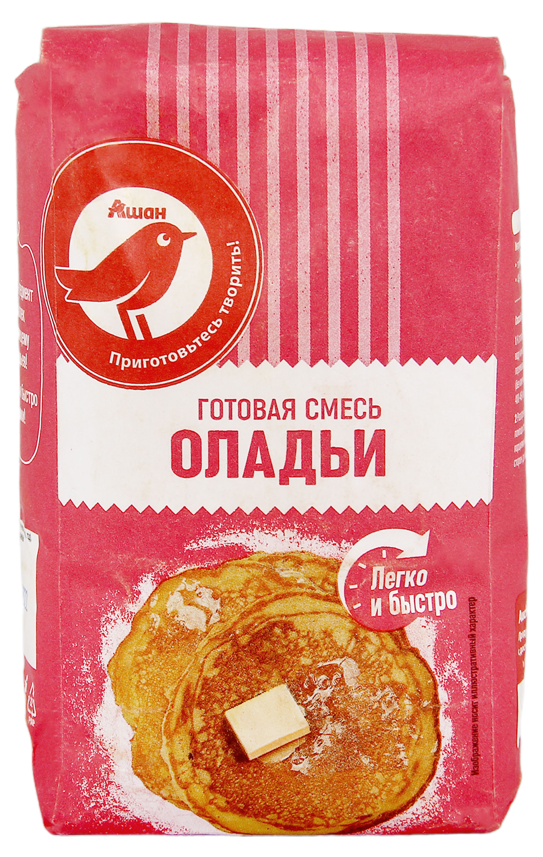 

Смесь для оладьев АШАН Красная птица, 500 г