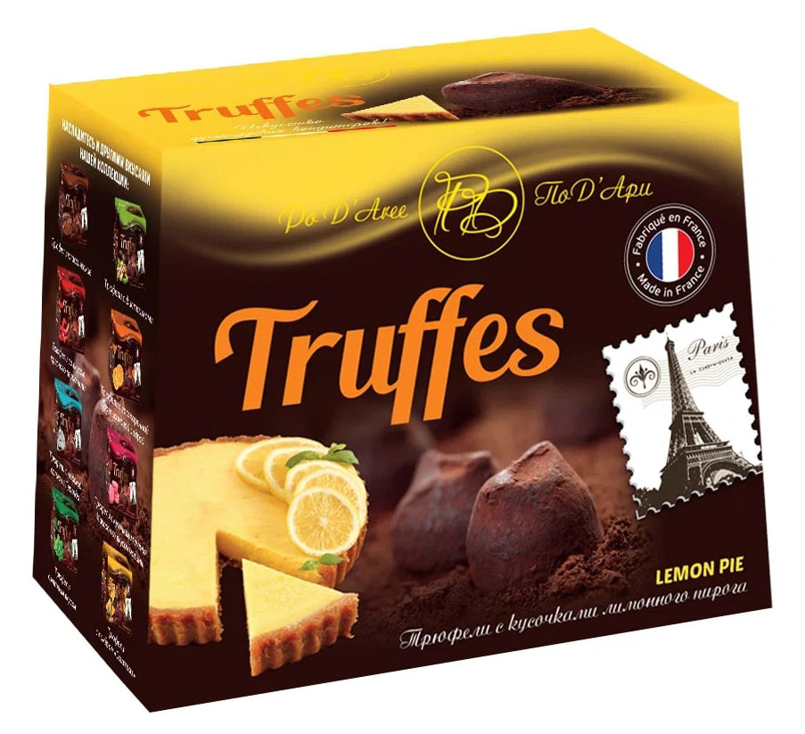 

Трюфель ПоД'Ари c кусочками пирога и лимоном, 160 г